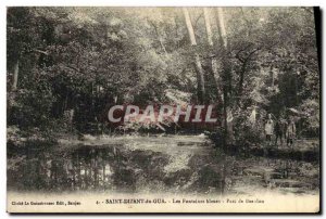 Old Postcard Saint Dizant du Gua The Blue Fountain Park of Beaulon children