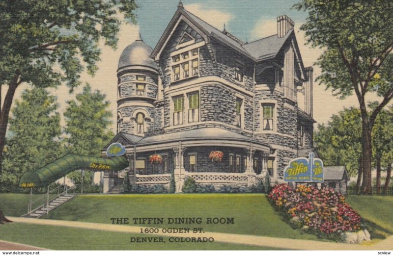 DENVER, Colorado, 1930-40s; The Tiffin Dining Room, 1600 Ogden Street