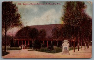 Postcard Salt Lake City UT c1911 Exterior of Mormon Tabernacle Temple Square