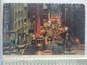 Postcard Powell Street Cable Cars, San Francisco, California