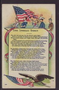 Star Spangled Banner Postcard BIN