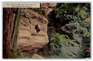 1912 Devil's Post Office Mirror Lake Delton Wisconsin WI Antique Postcard