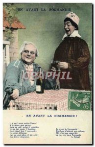 Old Postcard Forward Normandy Folklore