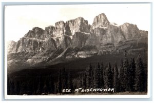 Banff Alberta Canada Postcard  Mount Eisenhower c1920's Byron Harmon RPPC Photo