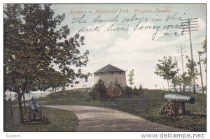 KINGSTON, Ontario, Canada, 1900-1910´s; Entrance To Macdonald Park