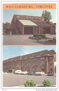 Two VIews Minuet Manor Motel, Williamsburg, Virginia, 40-60s