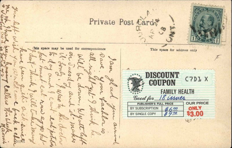 Tillsonburg Ontario Mills Train Station? c1910 Postcard