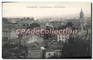 Old Postcard Alencon Panoramic barracks