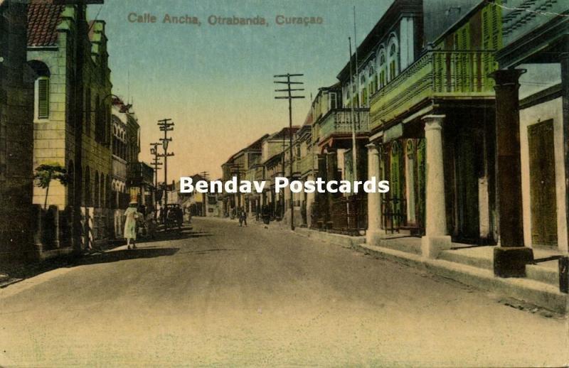 curacao, W.I., WILLEMSTAD, Otrabanda, Calle Ancha (1910s) Almacen La Fortuna