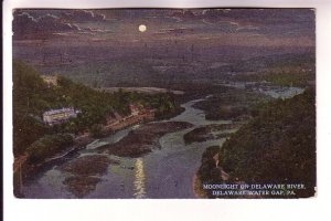 Moonlight on Delaware River, Delaware Water Gap, Pennsylvania, Used