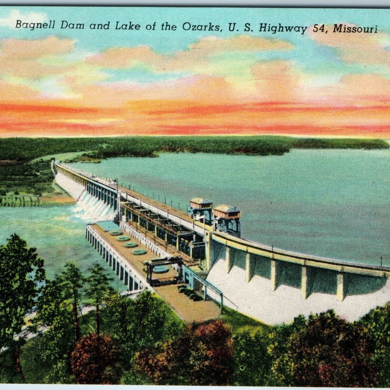 1946 Lakeside, MO Bagnell Dam Lake Ozarks Hydroelectric Powers Corwin CT PC A197