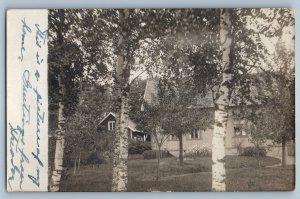 Västra Götaland Sweden Postcard View of Houses in Skovde c1910 RPPC Photo
