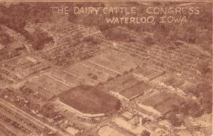 Waterloo Iowa Dairy Cattle Congress Aerial View Antique Postcard K88880