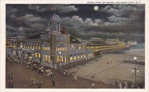 New Jersey Atlantic City Steel Pier By Night