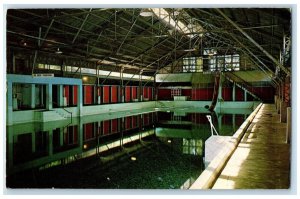 1964 World Famous Evans Plunge Interior Pool Hot Springs South Dakota Postcard