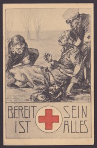 GERMANY 1916, Fieldpost card, Being ready is everything, Propaganda, WWI