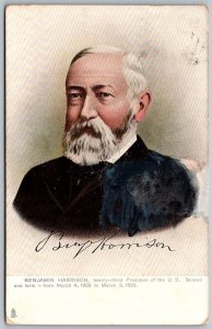 President Benjamin Harrison 1908 Tucks Postcard surface damage