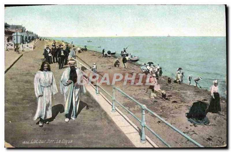 Old Postcard Luke on the dike sea