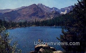 Bear Lake & Long's Peak - Rocky Mountain National Park, Colorado CO Postcard
