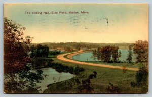 Malden  Massachusetts  Spot Pond  1909  Postcard