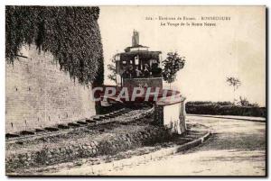 Surroundings of Rouen Old Postcard Bonsecours the turn of the new road (rail)