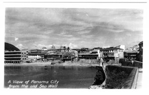 Florida RPPC Postcard A View of Panama City from the Old Sea Wall