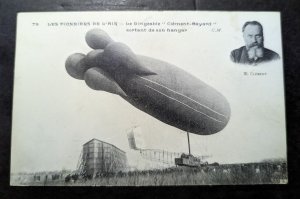 Mint France Aviation RPPC Postcard Zeppelin Clement Bayard Dirigible Airship