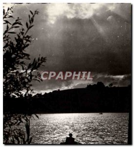 Postcard Old Franche-Comte Crepuscule Picturesque lake