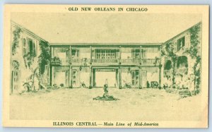 Chicago Illinois IL Postcard New Orleans Central Main Mid-America Railroad c1910