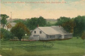 Elms Hotel and Pavilion Pine Island Park Manchester NH New Hampshire pm 1909 DB