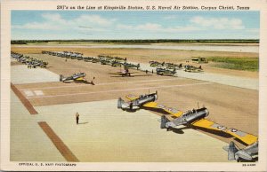 Corpus Christi TX Kingsville Station US Naval Air Station Military Postcard G61