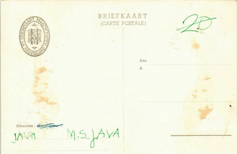 CPA AK M. S. Java SHIPS (911240)