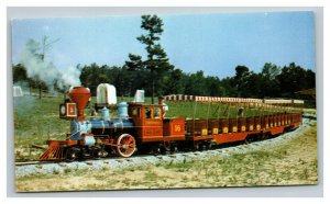 Vintage 1980's Postcard Old Iron Horse Locomotive Ride Story Book Island