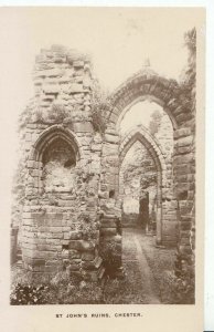 Cheshire Postcard - St John's Ruins - Chester - Real Photograph - Ref MB1535