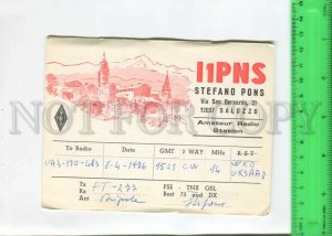 466979 1976 year Italy Saluzzo radio QSL card to USSR