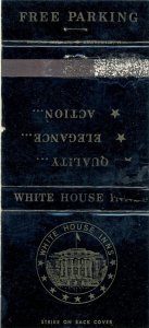 Charlotte, North Carolina/NC Match Cover, White House Inn