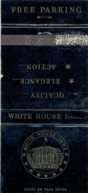 Charlotte, North Carolina/NC Match Cover, White House Inn