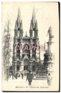 Old Postcard Marseille Church Of Reforms