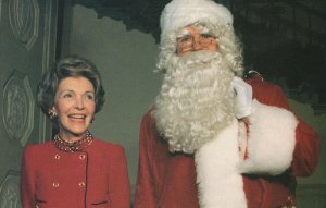 Washington Redskins NFL Star Nancy Reagan USA Christmas Postcard