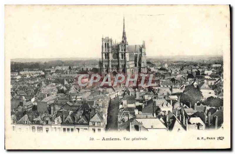 Old Postcard Amiens General view