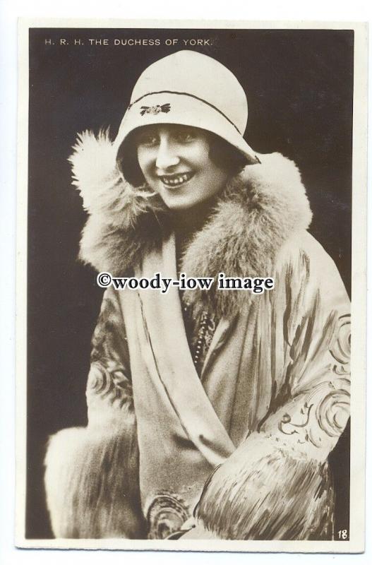 r2017 - Duchess of York - Elizabeth Bowes-Lyon wife of King George VI - postcard