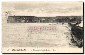 Old Postcard Mers Les Bains Vue Generale Jack jetties