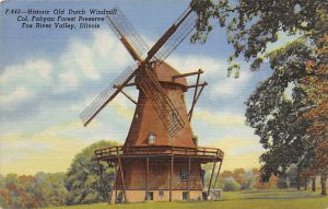 Historic Old Dutch Windmill Fox River Valley, Illinois Windmill Unused 