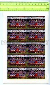 500834 St.Vincent English team Soccer Football colour separations IMPERF sheet