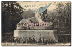 Postcard The Old montelimar drome illustrated a public garden tour lion and