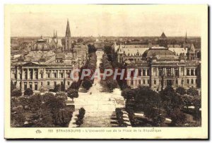 Old Postcard Strasbourg L & # 39Universite View From The Place Of The Republic