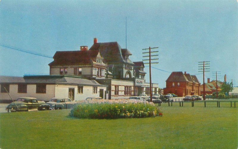 Moncton New Brunswick Canada National Railway Station Chrome Postcard