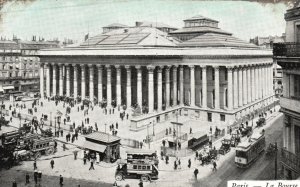Vintage Postcard Paris La Bourse de commerce (Commodities Exchange) Paris France