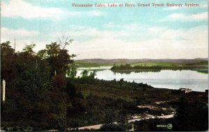 Peninsular Lake Bays Grand Trunk Railway System Antique Souveir Postcard UNP DB 