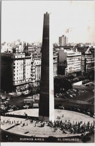 Argentina Buenos Aires El Obelisco Vintage RPPC C138